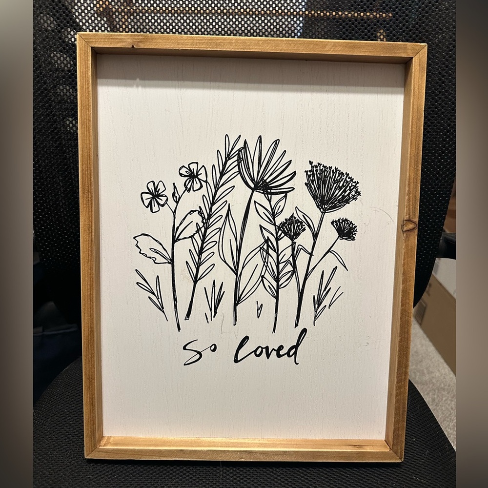 Hobby Lobby wall decor - “so loved” 15x11.8
